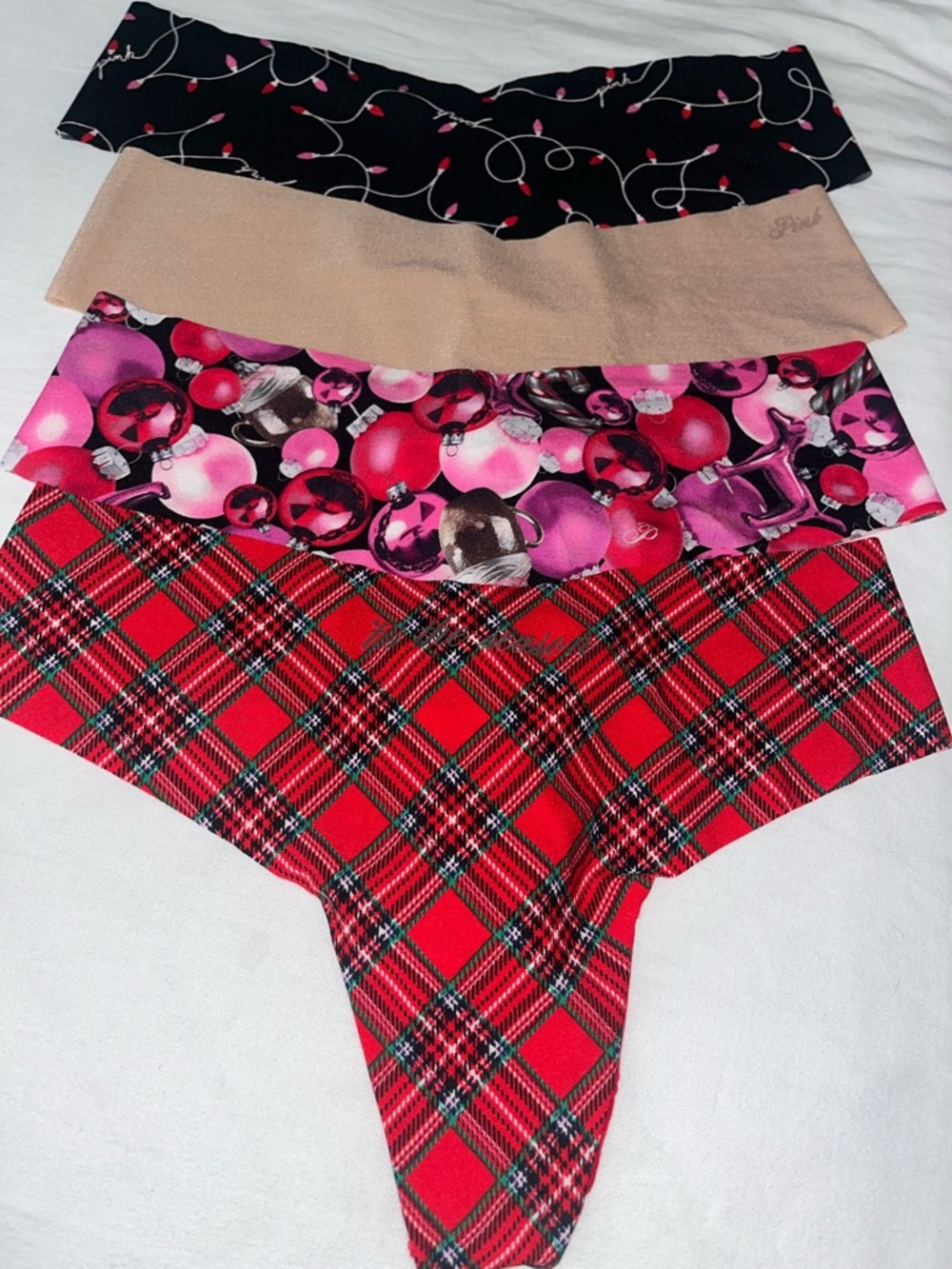 PINK Victoria’s Secret No Show Thongs - Set of 4/ Bundle of 4